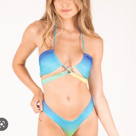 Skatie Swim Oneone Swimwear Blue Gradient Bikini Set Poshmark
